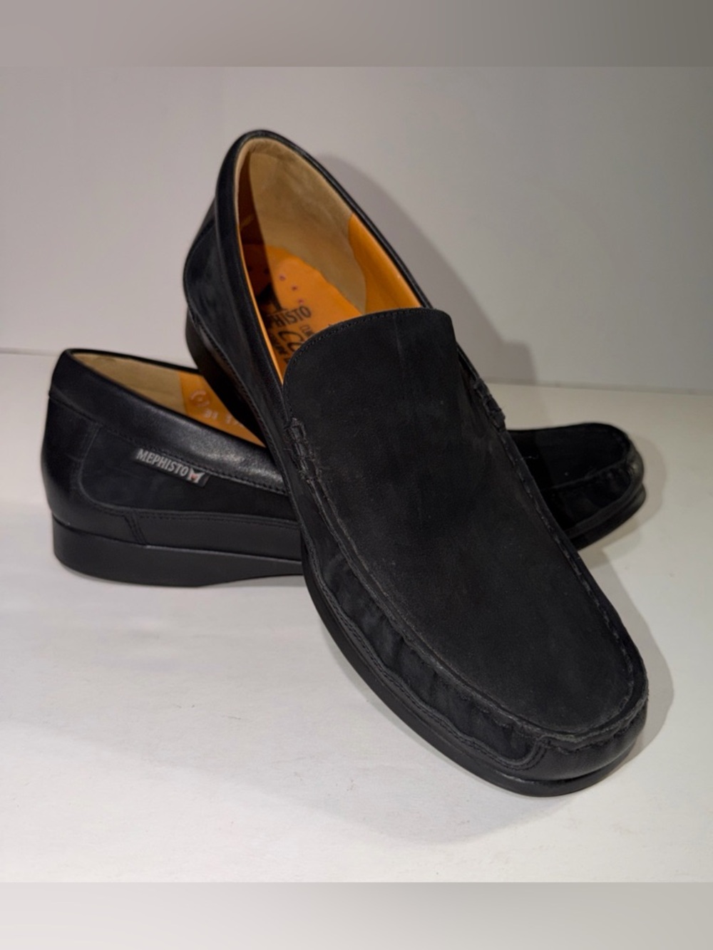 Mephisto Cool Air Men's size 11 uS Black Leather Suede Loafer casual s